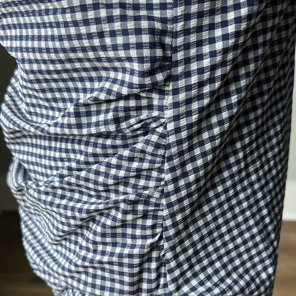 KONA  SOL SIZE L  Blue Navy and White Gingham Swimsuit - Picture 5 of 10